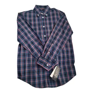 NWT Lauren Ralph Lauren Plaid Crest Button Down Shirt Boys Size 14